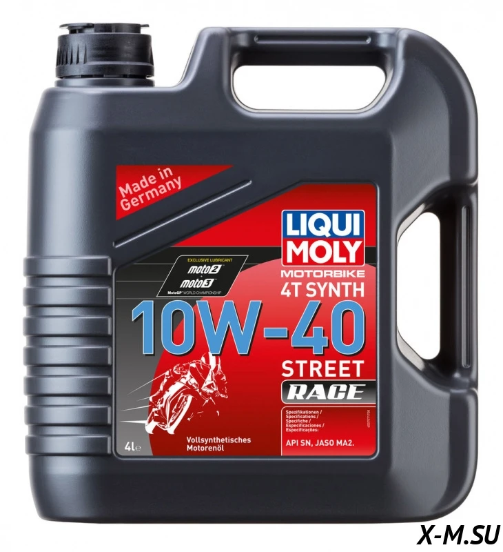 Масло LiquiMoly   Motorbike 4T Synth Street Race 10W-40 (Синтетическое) 4л Масло LiquiMoly   Motorbike 4T Synth Street Race 10W-40 (Синтетическое) 4л