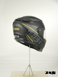 Шлем интеграл HETOSHI FF938 double visor Цв.Черно-серо-золотой Матовый р.XL