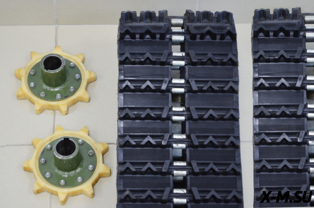 КОМПЛЕКТ РЕЗИНОВЫХ ГУСЕНИЦ КОЙРА (ПР-ВО COMPOSIT) С ПРИВОДНЫМИ БАРАБАНАМИ