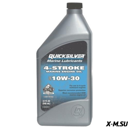МАСЛО 4T QUICKSILVER (MERCURY) 10W30 МИНЕРАЛЬНОЕ (1л) 