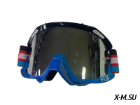 Очки мотокросс FOX XD3-67 коробка цв. оправы Сине-черный цв. стекла Серый матовый